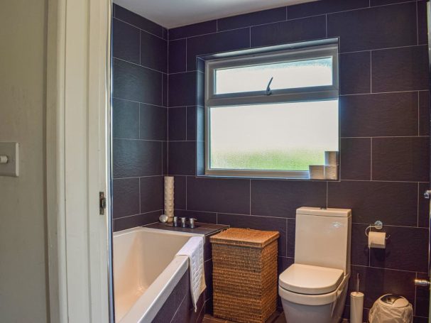 "Spacious bathrooms with double sinks,  constant hot water "